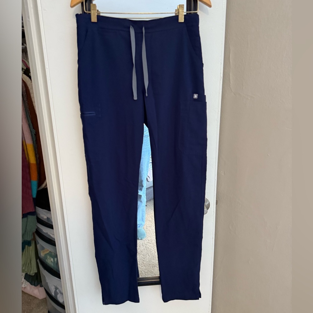 Figs Women's S/T Navy Blue Straight Leg Scrub Pants